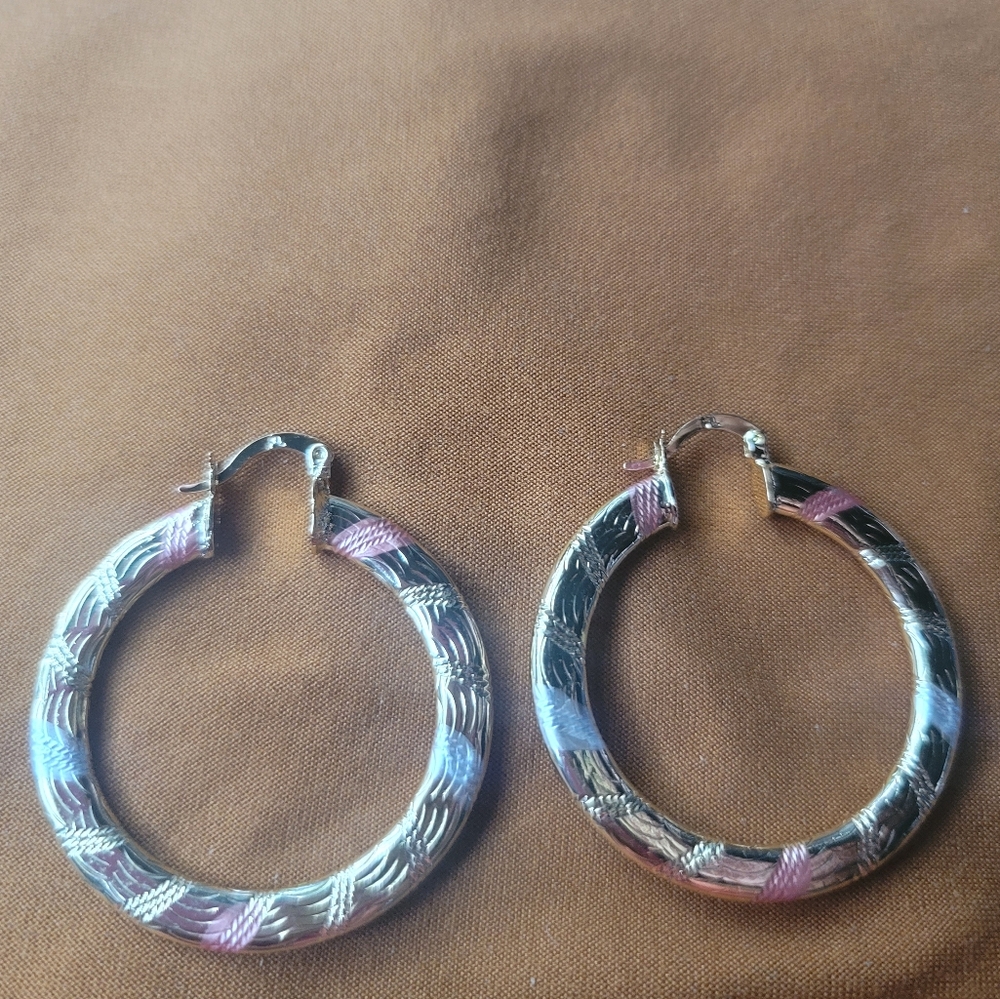 Multicolor Hoop Earrings - Picture 3 of 3
